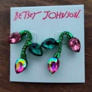 Betsey Johnson Christmas Light Earrings Only One On Internet NWT